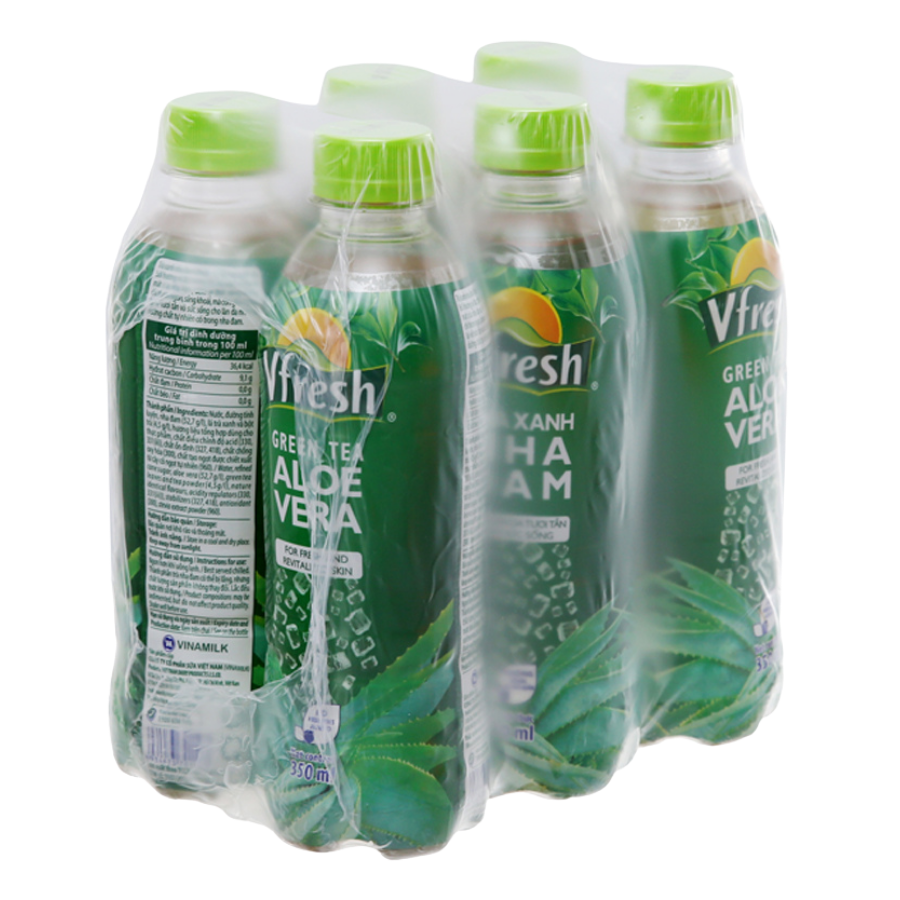 Nước Trà xanh Nha đam VNM V-fresh 350ml 1